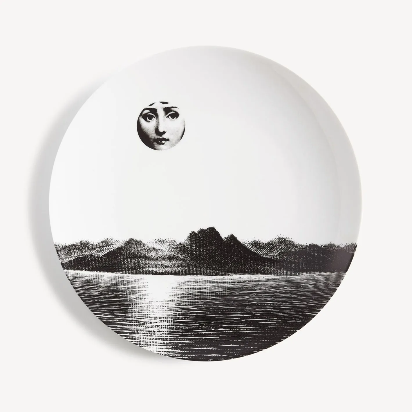 Fornasetti Soli^Piatto Da Muro Tema E Variazioni N.85 Bianco Nero