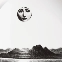 Fornasetti Soli^Piatto Da Muro Tema E Variazioni N.85 Bianco Nero