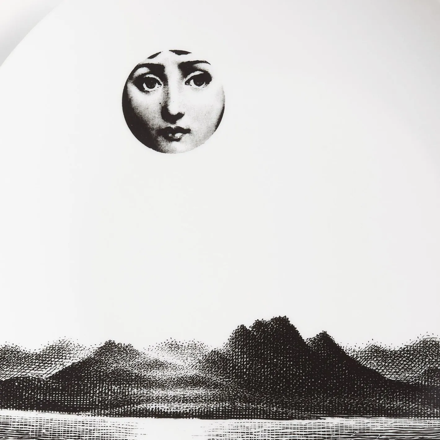 Fornasetti Soli^Piatto Da Muro Tema E Variazioni N.85 Bianco Nero