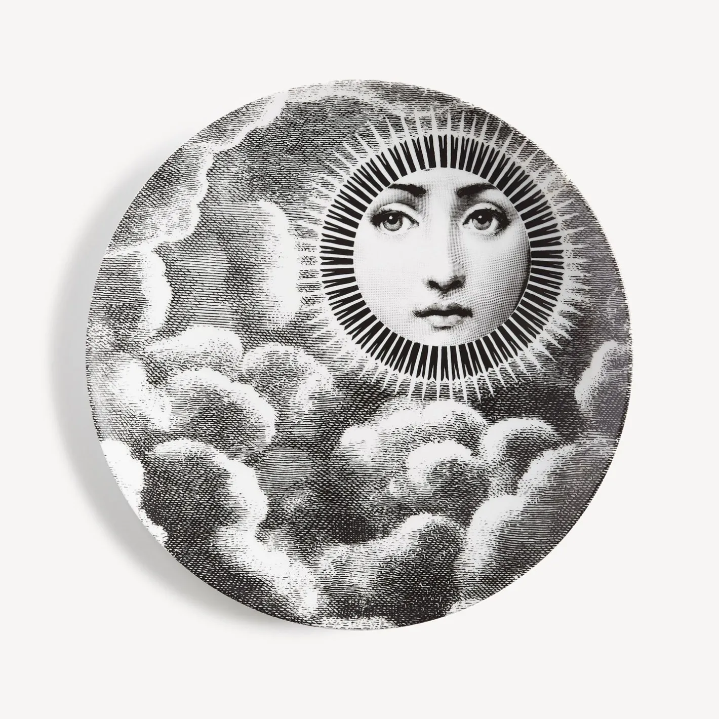 Fornasetti Soli^Piatto Da Muro Tema E Variazioni N.101 Bianco Nero
