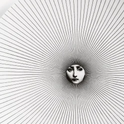 Fornasetti Soli^Piatto Da Muro Tema E Variazioni N.320 Bianco Nero