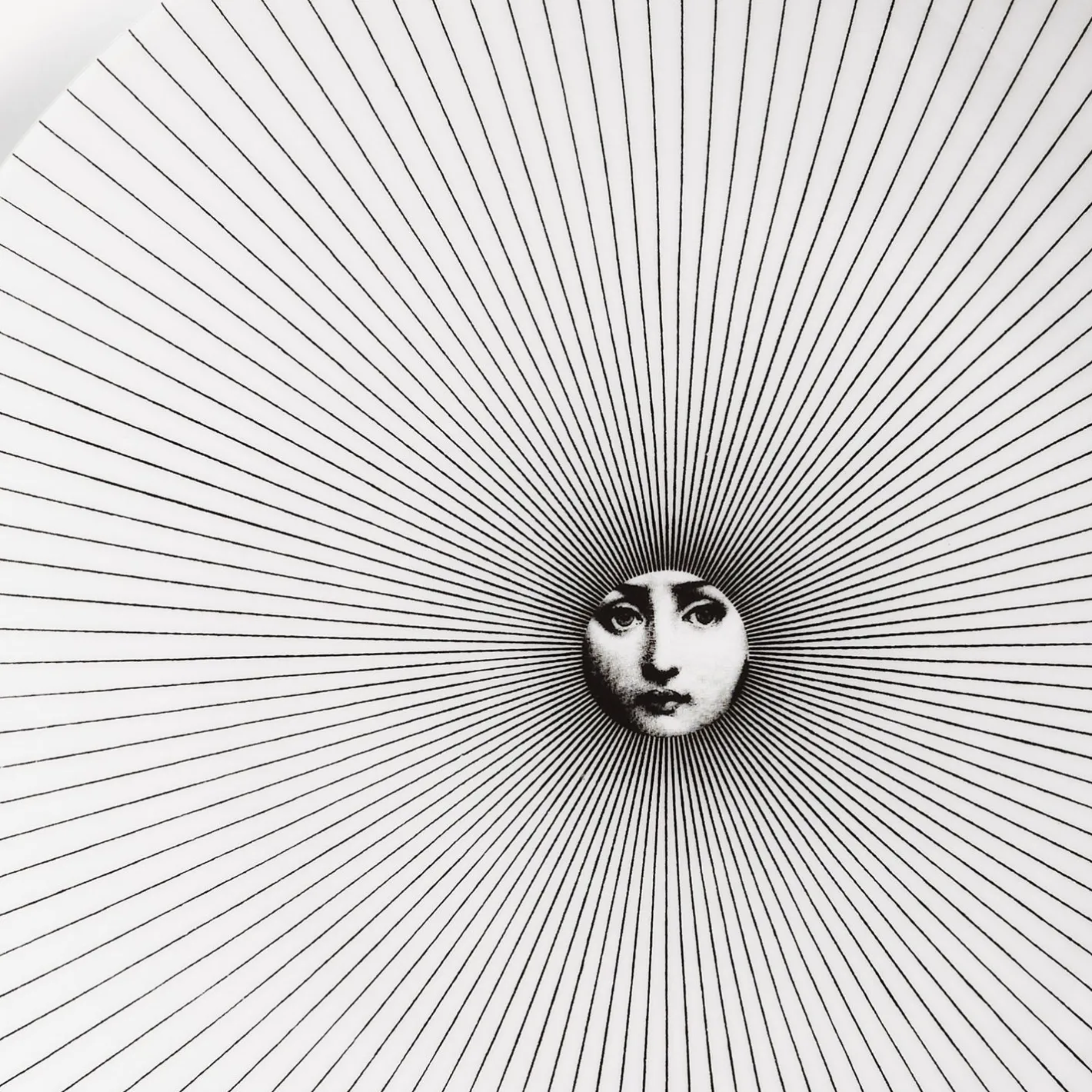 Fornasetti Soli^Piatto Da Muro Tema E Variazioni N.320 Bianco Nero