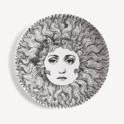 Fornasetti Soli^Piatto Da Muro Tema E Variazioni N.313 Bianco Nero