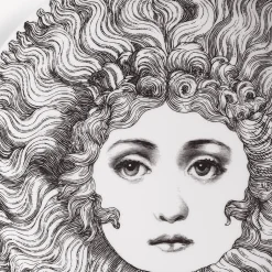 Fornasetti Soli^Piatto Da Muro Tema E Variazioni N.313 Bianco Nero
