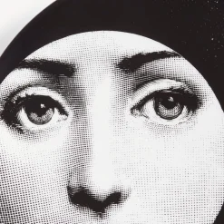 Fornasetti Soli^Piatto Da Muro Tema E Variazioni N.150 Bianco Nero