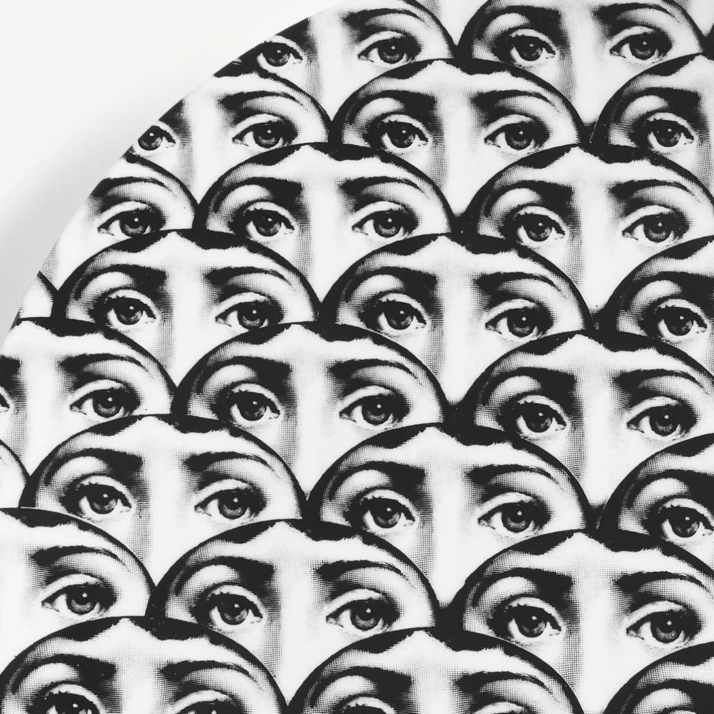 Fornasetti Ripetizione^Piatto Da Muro Tema E Variazioni N.224 Bianco Nero