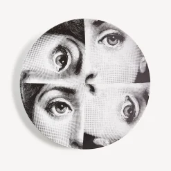 Fornasetti Ripetizione^Piatto Da Muro Tema E Variazioni N.244 Bianco Nero