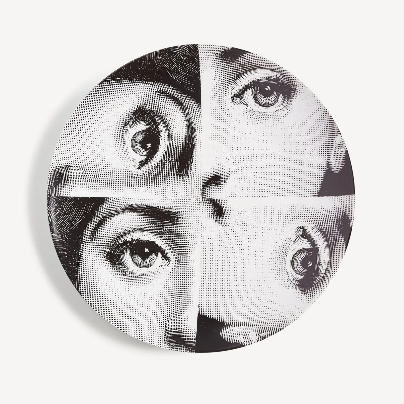Fornasetti Ripetizione^Piatto Da Muro Tema E Variazioni N.244 Bianco Nero