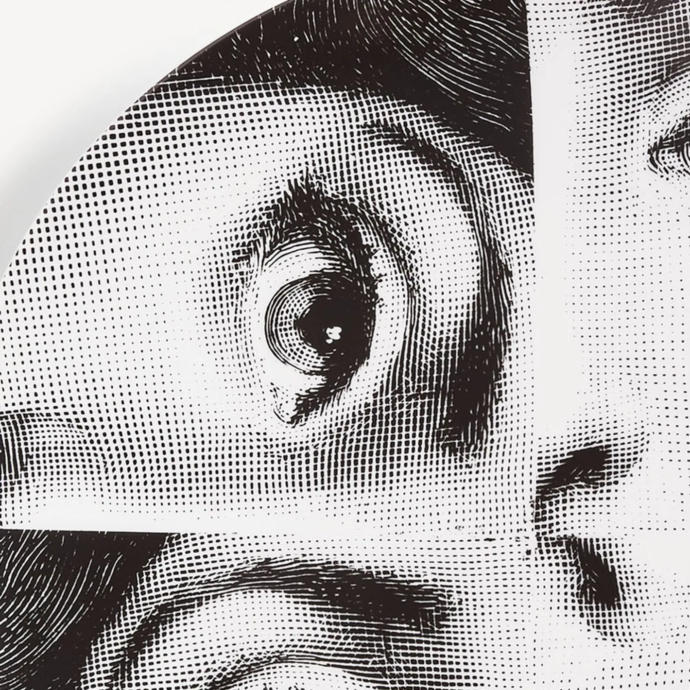 Fornasetti Ripetizione^Piatto Da Muro Tema E Variazioni N.244 Bianco Nero