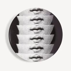 Fornasetti Ripetizione^Piatto Da Muro Tema E Variazioni N.250 Bianco Nero