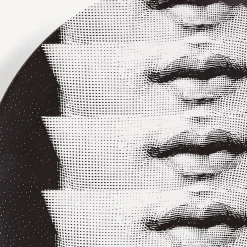 Fornasetti Ripetizione^Piatto Da Muro Tema E Variazioni N.250 Bianco Nero
