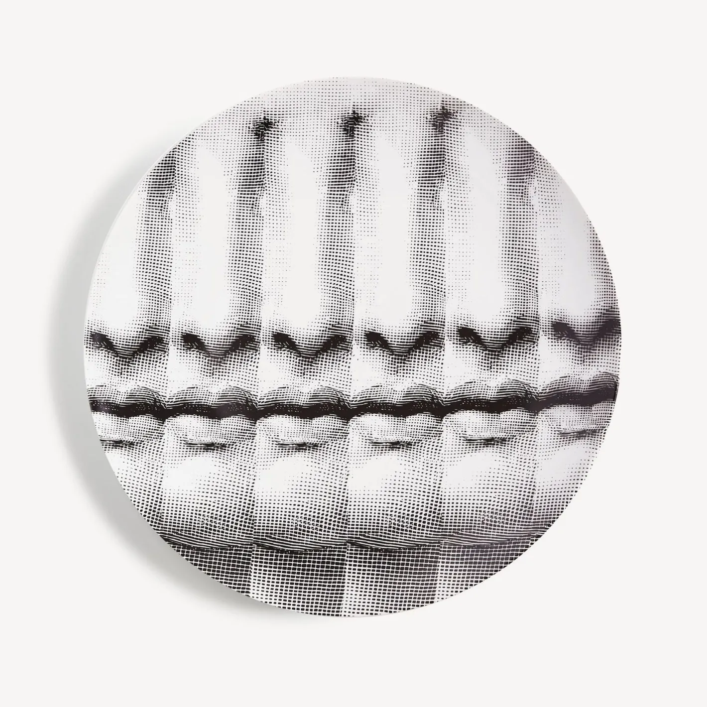 Fornasetti Ripetizione^Piatto Da Muro Tema E Variazioni N.238 Bianco Nero