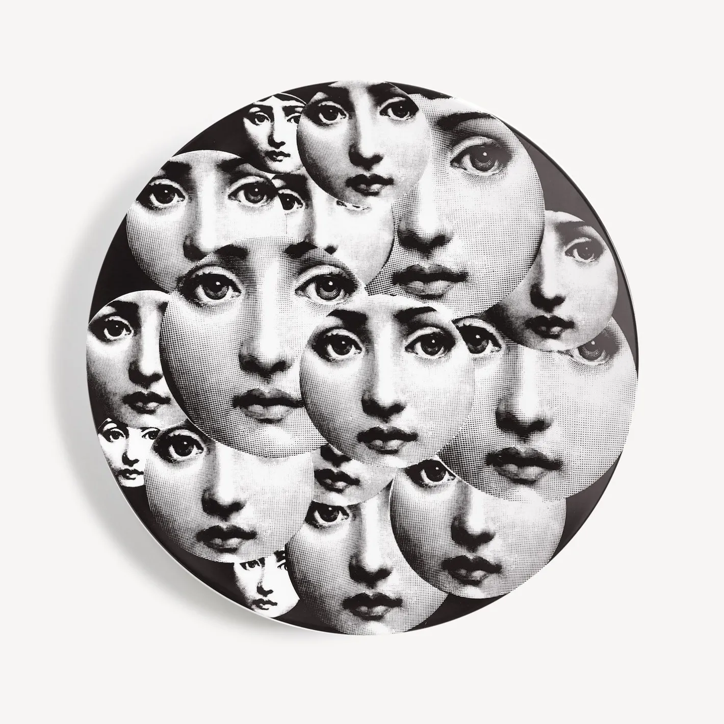 Fornasetti Ripetizione^Piatto Da Muro Tema E Variazioni N.165 Bianco Nero