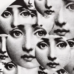 Fornasetti Ripetizione^Piatto Da Muro Tema E Variazioni N.165 Bianco Nero