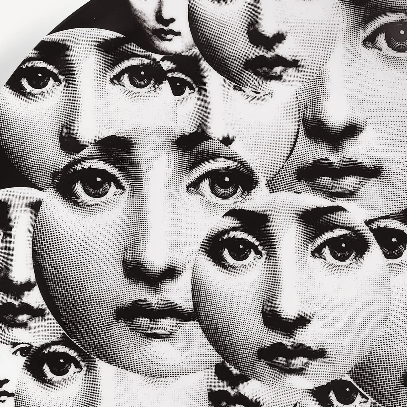 Fornasetti Ripetizione^Piatto Da Muro Tema E Variazioni N.165 Bianco Nero