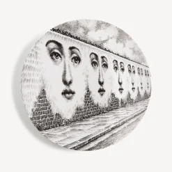 Fornasetti Ripetizione^Piatto Da Muro Tema E Variazioni N.299 Bianco Nero