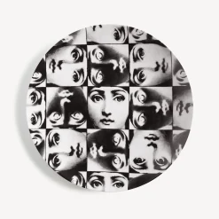 Fornasetti Ripetizione^Piatto Da Muro Tema E Variazioni N.275 Bianco Nero