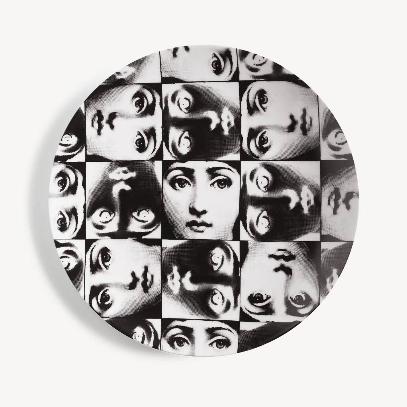 Fornasetti Ripetizione^Piatto Da Muro Tema E Variazioni N.275 Bianco Nero