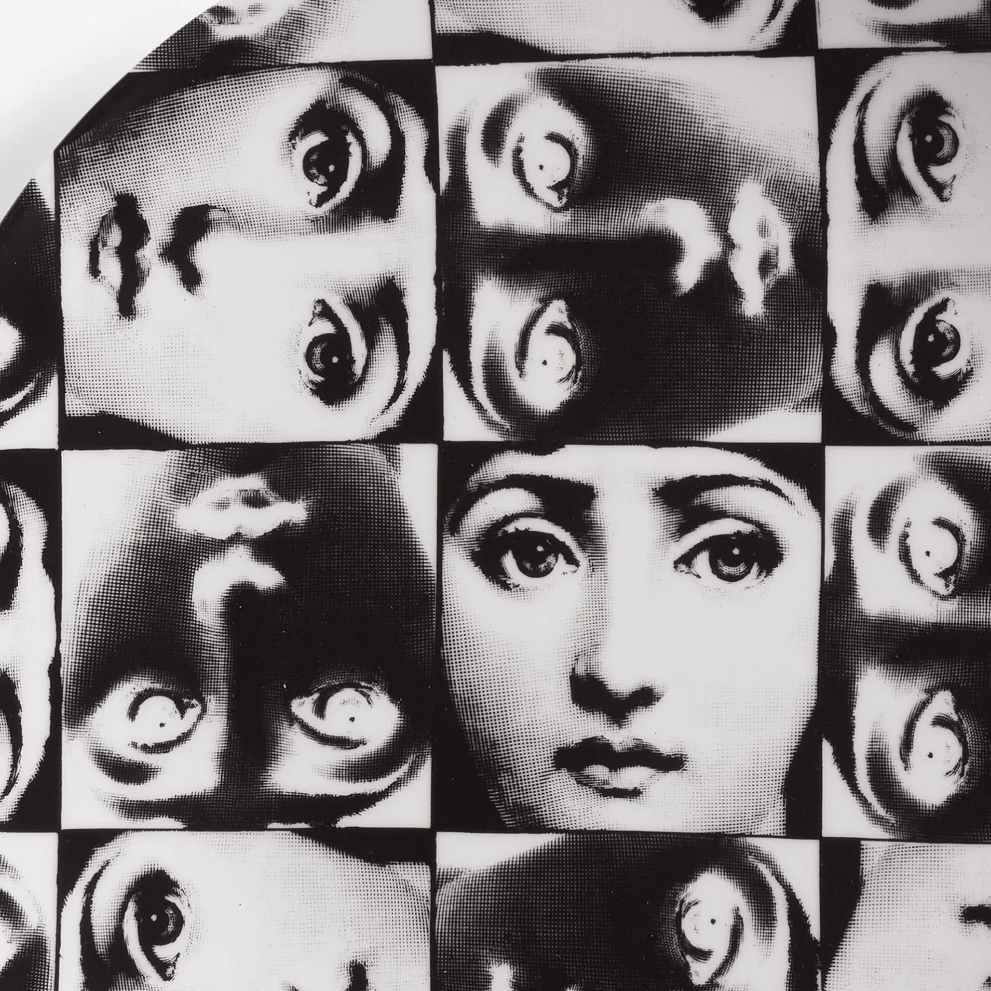 Fornasetti Ripetizione^Piatto Da Muro Tema E Variazioni N.275 Bianco Nero