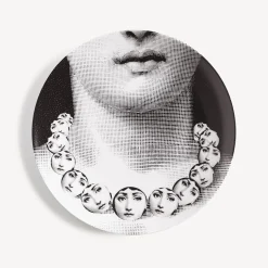 Fornasetti Ripetizione^Piatto Da Muro Tema E Variazioni N.107 Bianco Nero