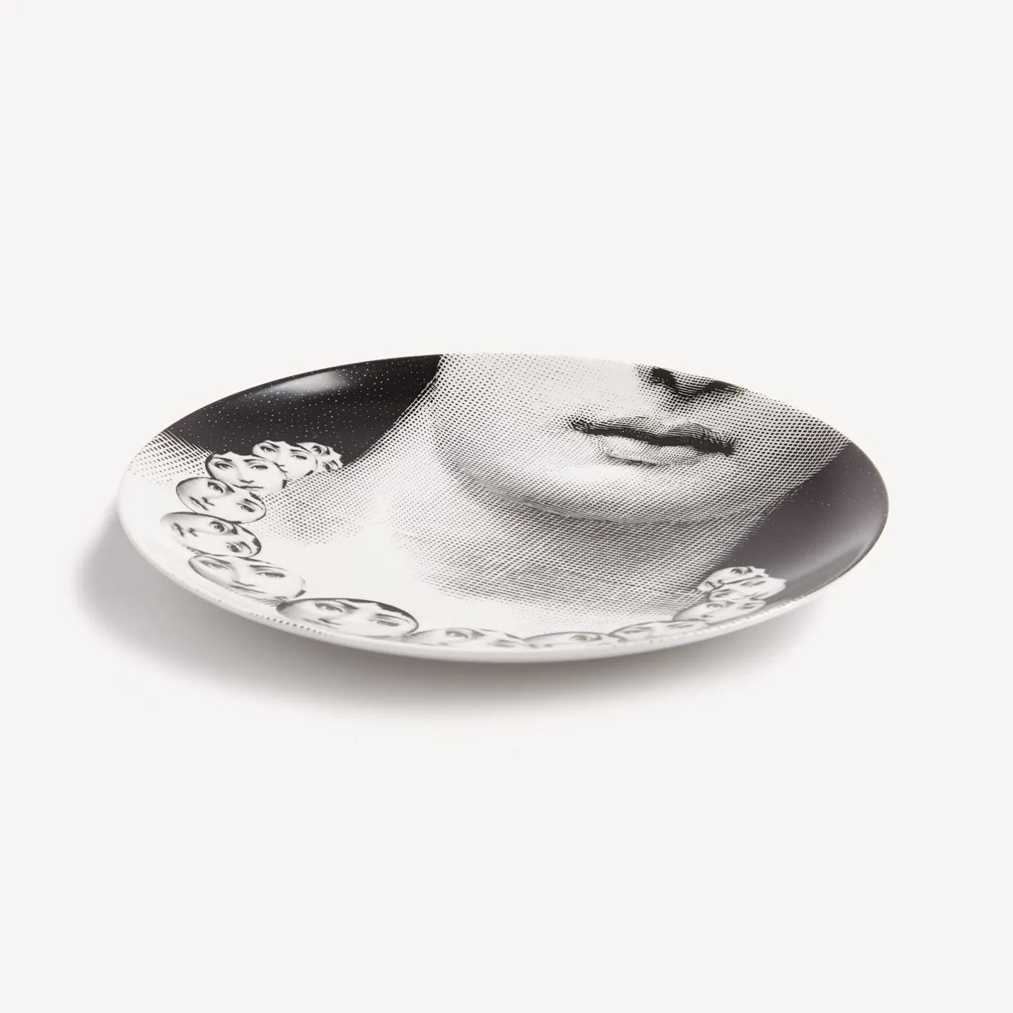 Fornasetti Ripetizione^Piatto Da Muro Tema E Variazioni N.107 Bianco Nero