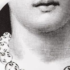 Fornasetti Ripetizione^Piatto Da Muro Tema E Variazioni N.107 Bianco Nero