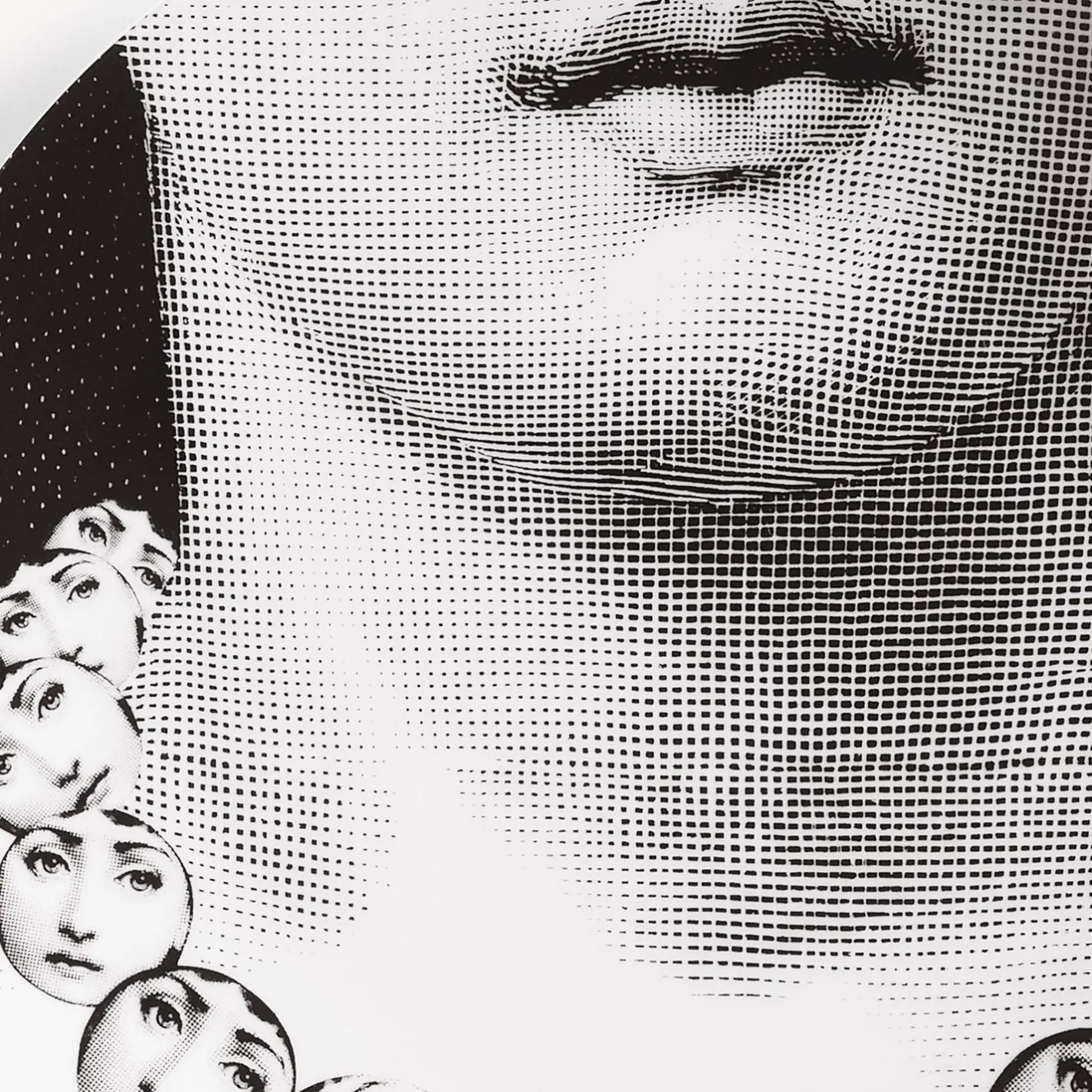 Fornasetti Ripetizione^Piatto Da Muro Tema E Variazioni N.107 Bianco Nero