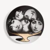 Fornasetti Frutta^Piatto Da Muro Tema E Variazioni N.104 Bianco/Nero/Oro