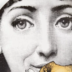 Fornasetti Frutta^Piatto Da Muro Tema E Variazioni N.360 Bianco/Nero/Oro