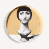 Fornasetti Antichita^Piatto Da Muro Tema E Variazioni N.192 Bianco/Nero/Oro