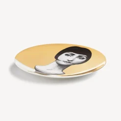 Fornasetti Antichita^Piatto Da Muro Tema E Variazioni N.192 Bianco/Nero/Oro
