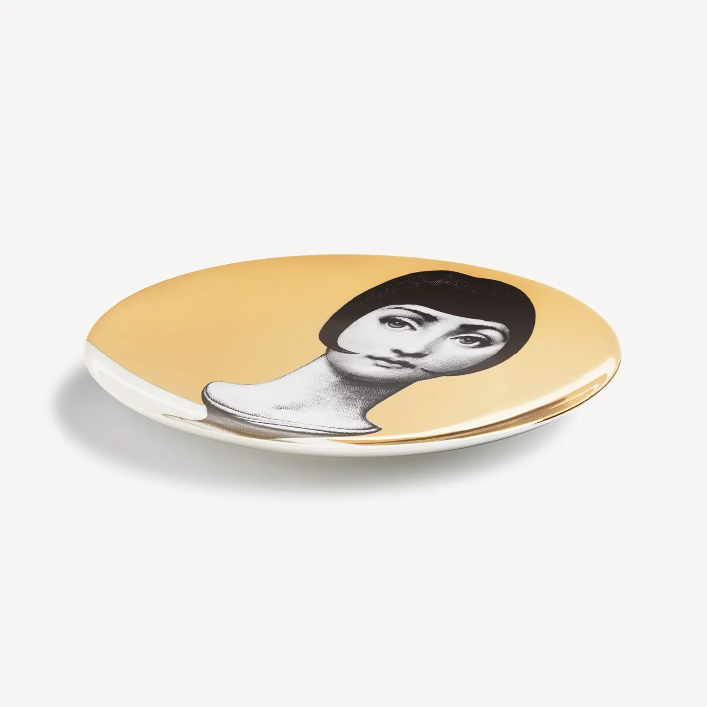 Fornasetti Antichita^Piatto Da Muro Tema E Variazioni N.192 Bianco/Nero/Oro