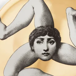 Fornasetti Antichita^Piatto Da Muro Tema E Variazioni N.186 Bianco/Nero/Oro