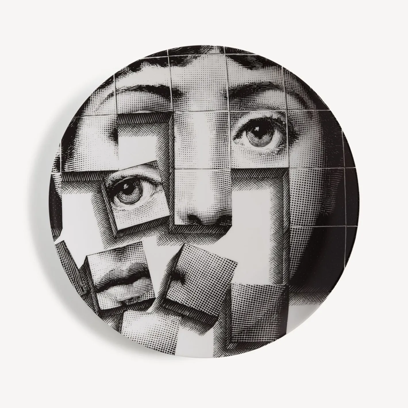 Fornasetti Surrealismo^Piatto Da Muro Tema E Variazioni N.180 Bianco Nero