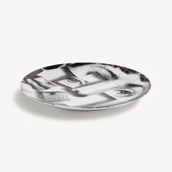 Fornasetti Surrealismo^Piatto Da Muro Tema E Variazioni N.180 Bianco Nero