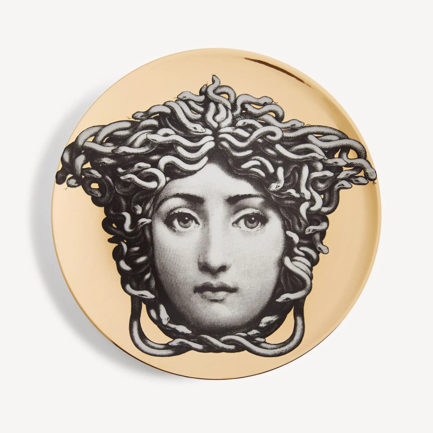 Fornasetti Antichita^Piatto Da Muro Tema E Variazioni N.217 Bianco/Nero/Oro
