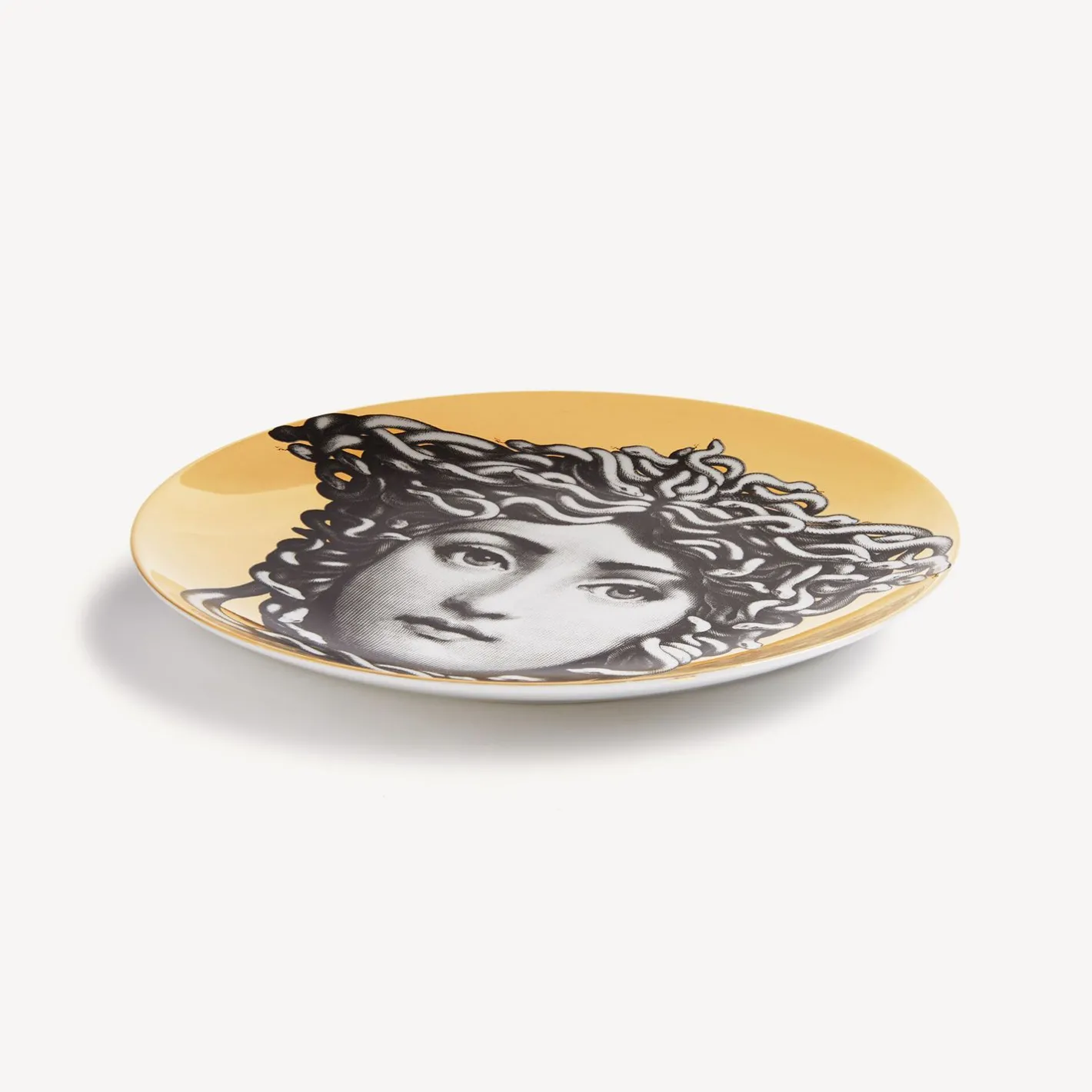 Fornasetti Antichita^Piatto Da Muro Tema E Variazioni N.217 Bianco/Nero/Oro