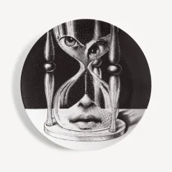Fornasetti Surrealismo^Piatto Da Muro Tema E Variazioni N.184 Bianco Nero