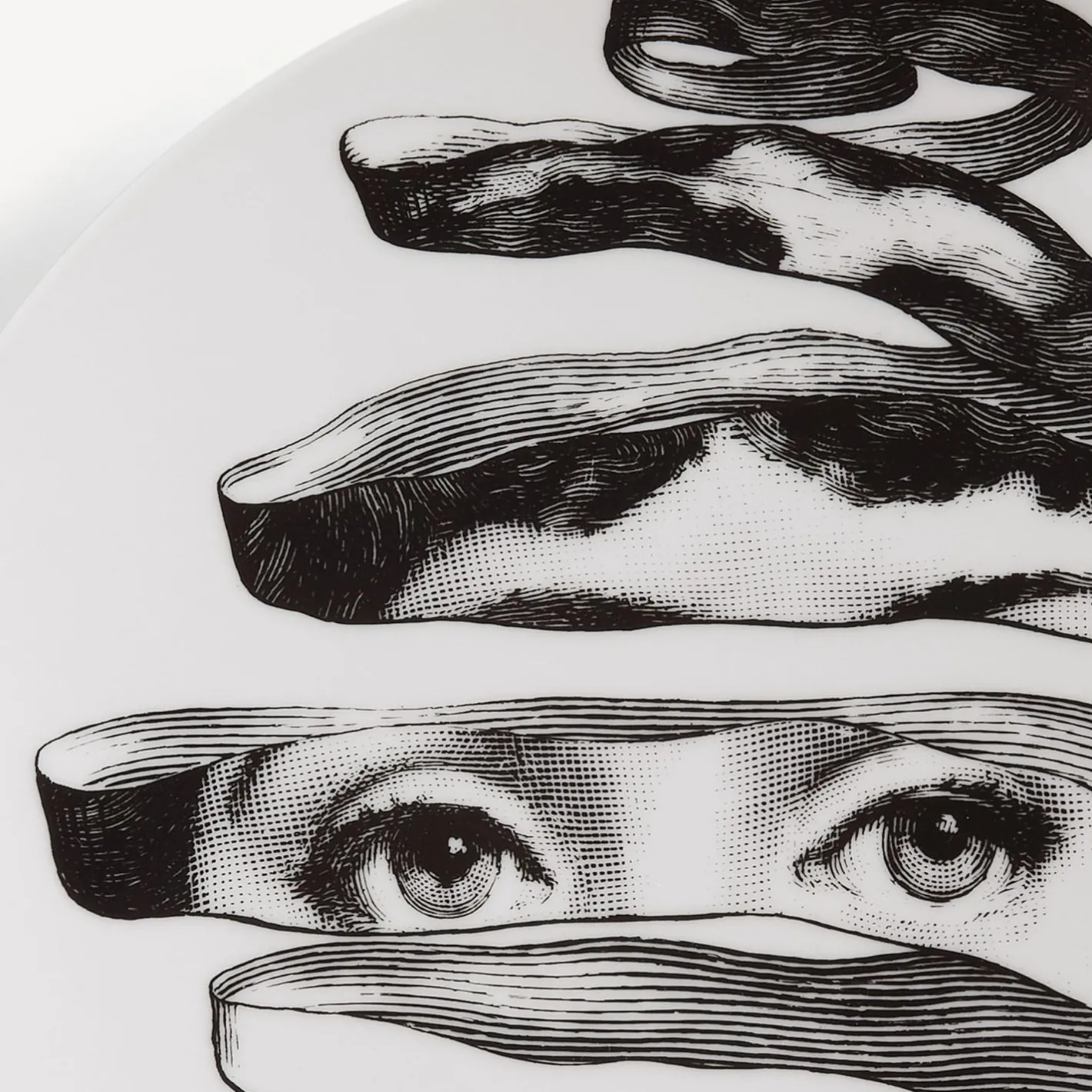 Fornasetti Surrealismo^Piatto Da Muro Tema E Variazioni N.297 Bianco Nero