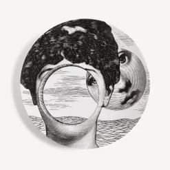 Fornasetti Surrealismo^Piatto Da Muro Tema E Variazioni N.279 Bianco Nero