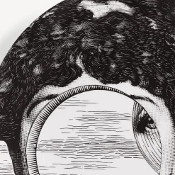 Fornasetti Surrealismo^Piatto Da Muro Tema E Variazioni N.279 Bianco Nero