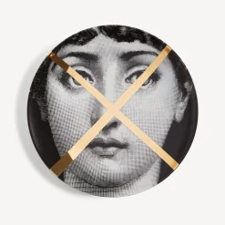 Fornasetti Frammento^Piatto Da Muro Tema E Variazioni N.30 Bianco/Nero/Oro