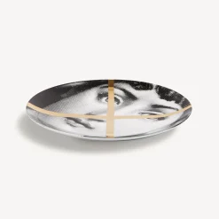 Fornasetti Frammento^Piatto Da Muro Tema E Variazioni N.30 Bianco/Nero/Oro