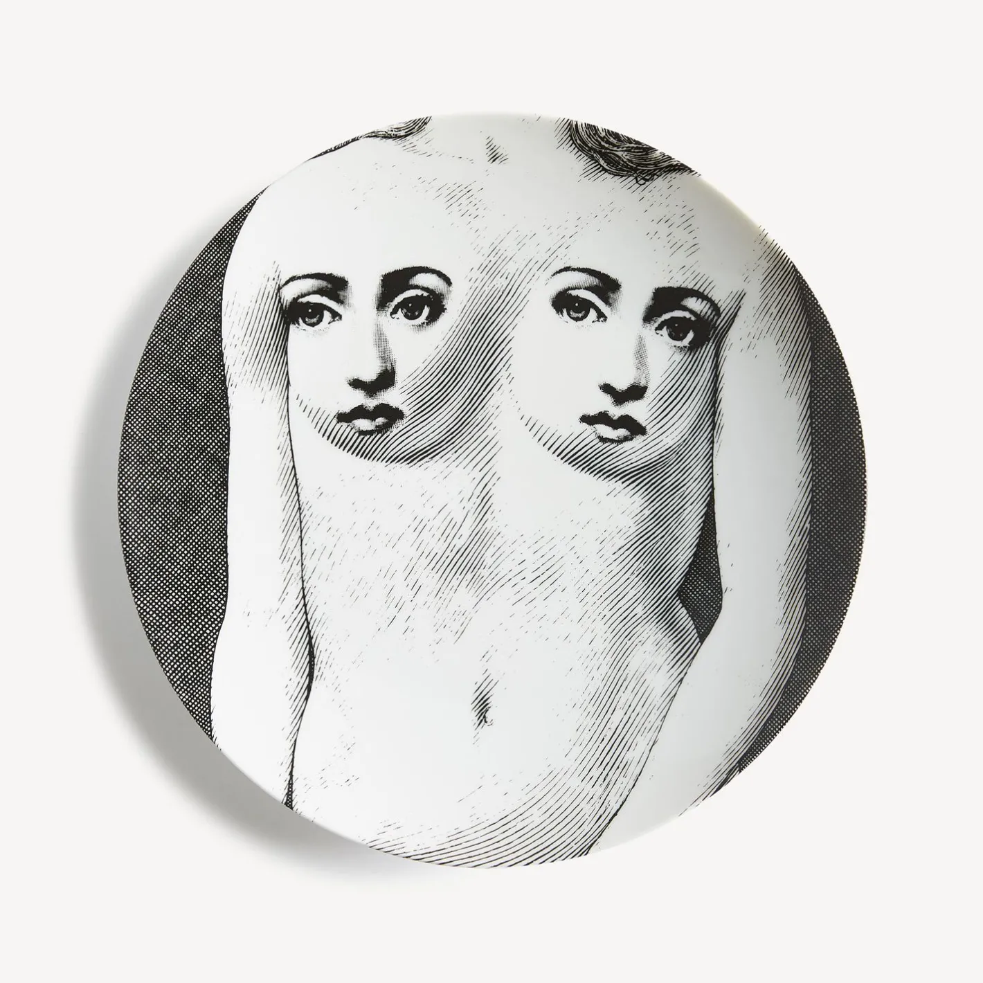 Fornasetti Disegni Anatomici^Piatto Da Muro Tema E Variazioni N.307 Bianco Nero