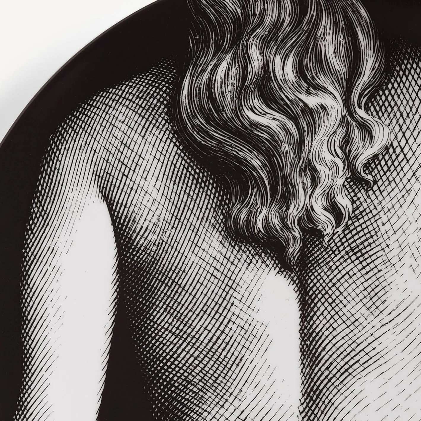 Fornasetti Disegni Anatomici^Piatto Da Muro Tema E Variazioni N.300 Bianco Nero