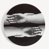 Fornasetti Piatti Decorativi^Piatto Mani Bianco Nero
