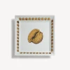 Fornasetti Piatti Decorativi^Piatto Quadrato Giro Di Conchiglie Bianco/Nero/Oro