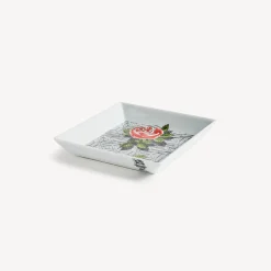 Fornasetti Piatti Decorativi^Piatto Quadrato Musciarabia Con Rose Multicolore