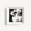 Fornasetti Piatti Decorativi^Piatto Quadrato Tema E Variazioni N.242 Bianco Nero