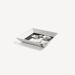 Fornasetti Piatti Decorativi^Piatto Quadrato Tema E Variazioni N.242 Bianco Nero